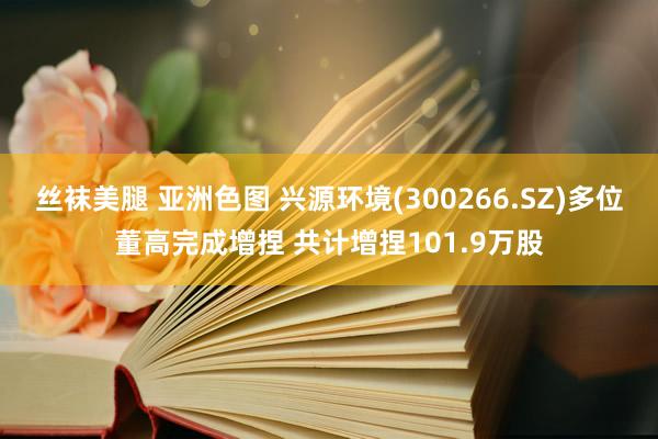 丝袜美腿 亚洲色图 兴源环境(300266.SZ)多位董高完成增捏 共计增捏101.9万股