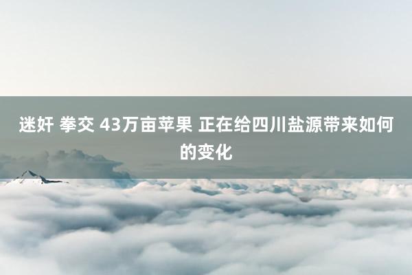 迷奸 拳交 43万亩苹果 正在给四川盐源带来如何的变化