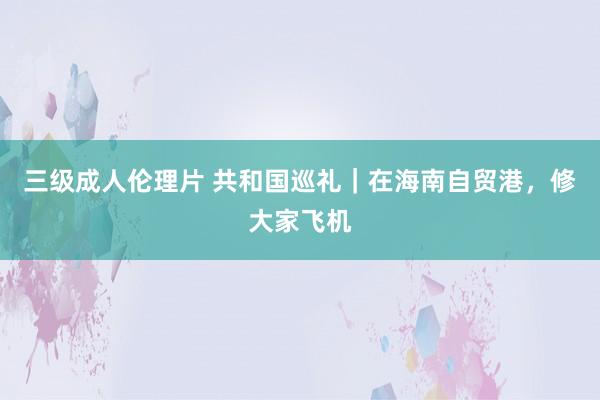 三级成人伦理片 共和国巡礼｜在海南自贸港，修大家飞机