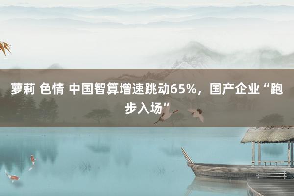 萝莉 色情 中国智算增速跳动65%，国产企业“跑步入场”