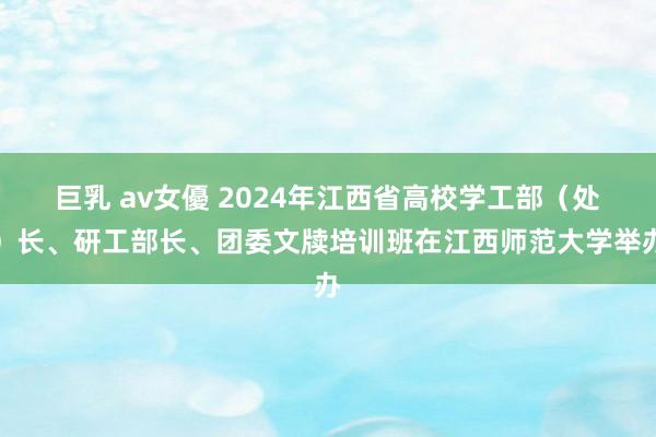 巨乳 av女優 2024年江西省高校学工部（处）长、研工部长、团委文牍培训班在江西师范大学举办