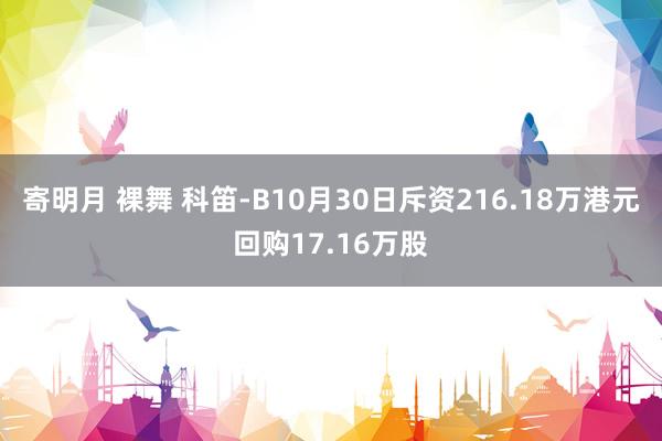 寄明月 裸舞 科笛-B10月30日斥资216.18万港元回购17.16万股