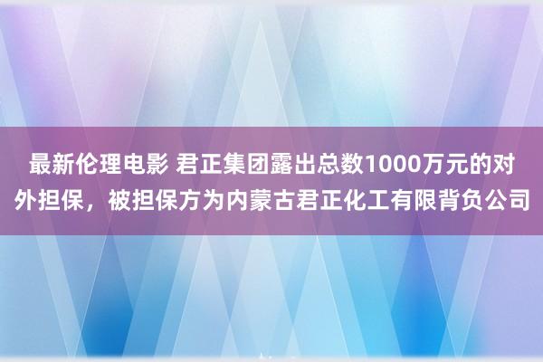 最新伦理电影 君正集团露出总数1000万元的对外担保，被担保方为内蒙古君正化工有限背负公司