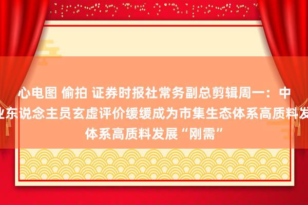 心电图 偷拍 证券时报社常务副总剪辑周一：中介机构抓业东说念主员玄虚评价缓缓成为市集生态体系高质料发展“刚需”