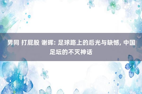 男同 打屁股 谢晖: 足球路上的后光与缺憾， 中国足坛的不灭神话