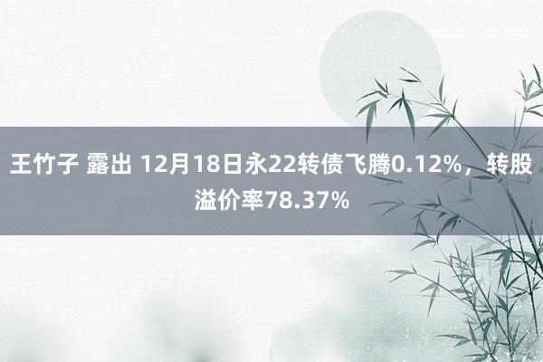 王竹子 露出 12月18日永22转债飞腾0.12%，转股溢价率78.37%