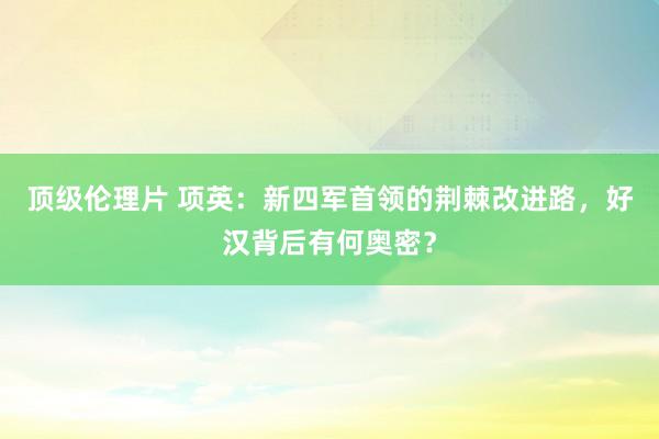 顶级伦理片 项英：新四军首领的荆棘改进路，好汉背后有何奥密？