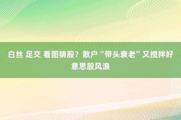 白丝 足交 看图猜股？散户“带头衰老”又搅拌好意思股风浪