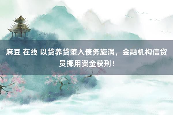 麻豆 在线 以贷养贷堕入债务旋涡，金融机构信贷员挪用资金获刑！