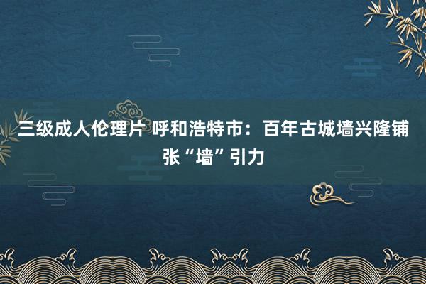 三级成人伦理片 呼和浩特市：百年古城墙兴隆铺张“墙”引力